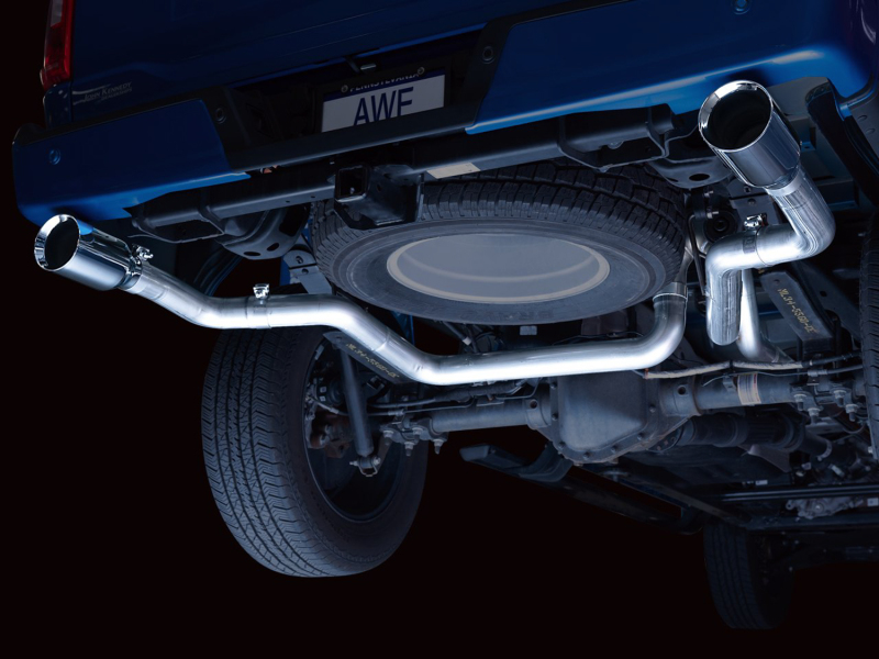 Ford F150 Performance Exhaust - Rear - AWE Tuning - Cat Back, Dual Split Rear Exit - Chrome Silver - `21-`27